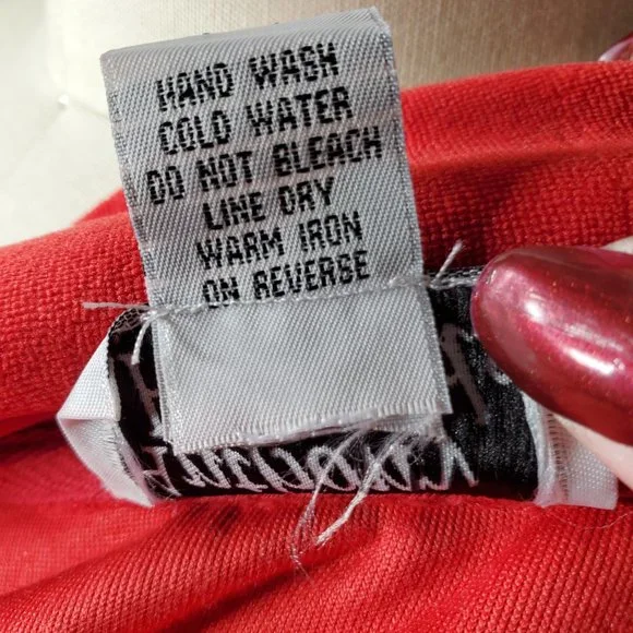 Anthony Richards, Velour Rinestone Zippered Jacket Size Med Petite Cherry Red - Picture 7 of 12